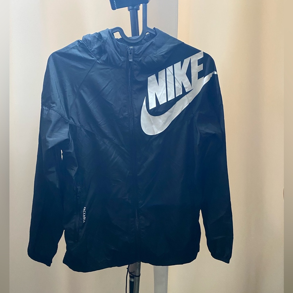 Nike Kids Black and White Raincoat